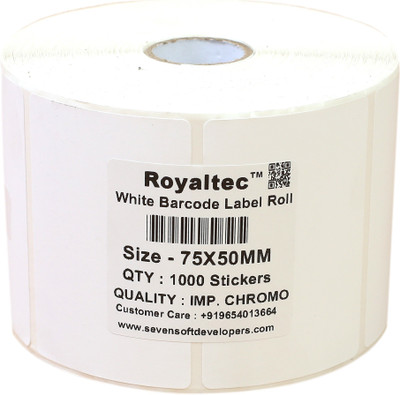 

Royaltec 75X50MM Barcode Label (3X2 INCH) Self-adhesive Paper Label(White)