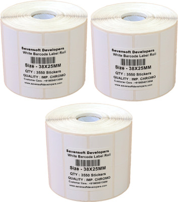 

Sevensoft Developers 38X25MM Barcode Label Set of 3 Self-adhesive Paper Label(White)
