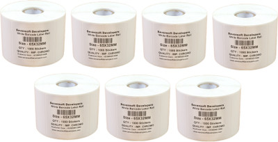 

Sevensoft Developers 65X32MM Barcode Label Set of 7 Self-adhesive Paper Label(White)
