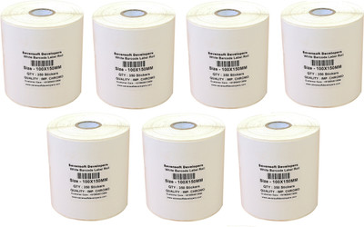 

Sevensoft Developers 100X150MM Barcode Label Set of 7 Self-adhesive Paper Label(White)