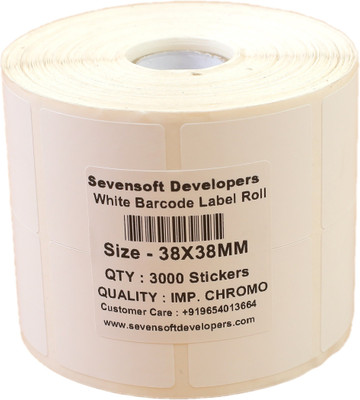 

Sevensoft Developers 38X38MM Barcode Label (1.5X1.5 INCH) Self-adhesive Paper Label(White)