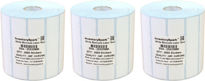 

InventorySpark 25X25MM Barcode Label Pack of 3 Self-adhesive Paper Label(White)
