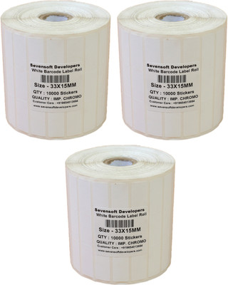 

Sevensoft Developers 33X15MM Barcode Label Set of 3 Self-adhesive Paper Label(White)
