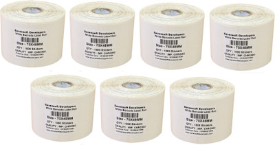 

Sevensoft Developers 70X48MM Barcode Label Set of 7 Self-adhesive Paper Label(White)