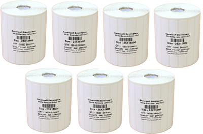 

Sevensoft Developers 25X15MM Barcode Label Set of 7 Self-adhesive Paper Label(White)
