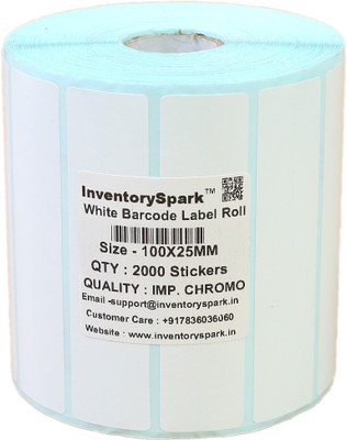 

InventorySpark 100X25MM Barcode Label Self-adhesive Paper Label(White)