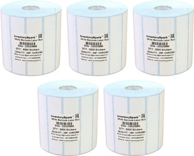 

InventorySpark 25X25MM Barcode Label Set of 5 Self-adhesive Paper Label(White)