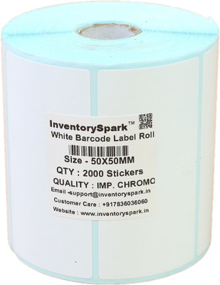 

InventorySpark 50X50MM Barcode Label Self-adhesive Paper Label(White)