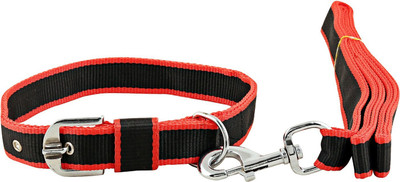W9 High Quality Color Combo Leash And Collar Set For Puppy -0.7 Inch Dog Collar & Leash(Small, Black)