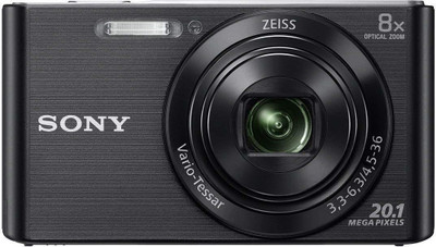 

Sony DSC W830 Cyber-shot 20.1 MP Point and Shoot Camera (Black) with 8x Optical Zoom, Free Memory Card and Camera Case Point and Shoot Camera(20.1 MP, 8x Optical Zoom, 32x Digital Zoom, Black)