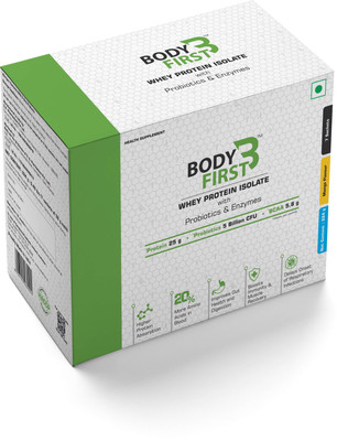 

BodyFirst Whey Protein Powder (Isolate) with Probiotics and Enzymes Whey Protein(224 g, Mango)
