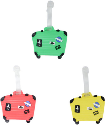 

Tootpado Luggage Tags Suitcase - Pack of 3 (CLNT36) - Bag Travel Tags Luggage Tag(Multicolor)