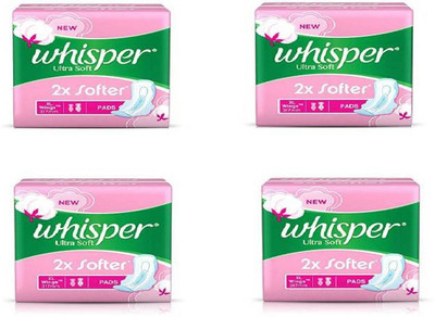 

Whisper Ultra soft 2x softer XL pad Sanitary Pad(Pack of 4)