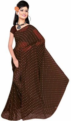Stylish Sarees Self Design Daily Wear Chiffon Saree(Brown)