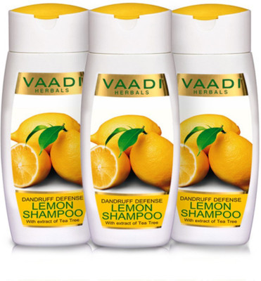 

Vaadi Herbals Dandruff Defense Lemon Shampoo with Extract of Tea Tree (110 ml x 3)(110 ml)
