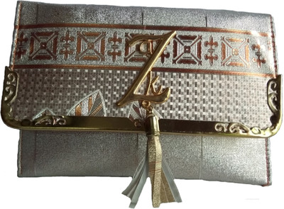 

MVD Women Evening/Party Gold, Silver PU Sling Bag