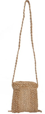 

WeDeshi Men & Women Casual Brown Jute Sling Bag