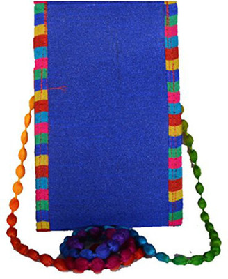 

KRISHNA HANDLOOM Women Evening/Party Blue Cotton Sling Bag