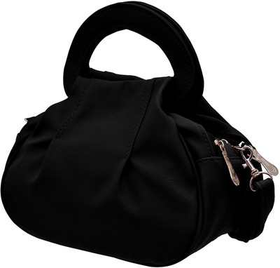 

Sleema Fashion Women Evening/Party, Casual, Formal, Sports Black PU Sling Bag