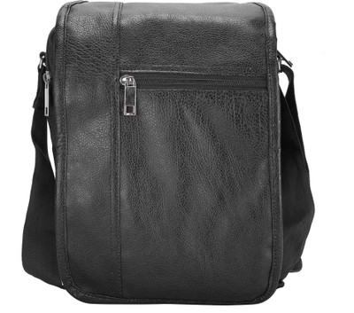 

Hawai Men Casual Black PU Sling Bag