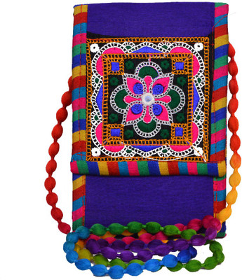 

KRISHNA HANDLOOM Girls Casual Purple Cotton Sling Bag