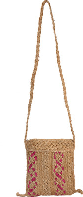 

WeDeshi Men & Women Casual Brown Jute Sling Bag