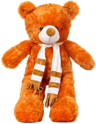 

ToynJoy Adorable & Delightful 3 Feet Golden Brown Teddy Bear Stuffed Toy with Muffler - 90 cm(Golden Brown)