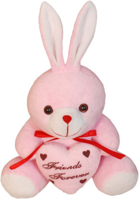 Red Ballons Super Soft Small Bunny Teddy Baby Pink - Friends Forever - 10 cm(Pink)