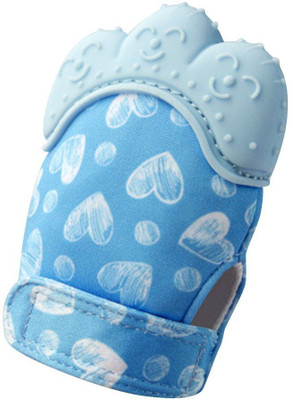 

Kraptick Teething Mitten for Infants, Baby Boys & Girls, Silicone Teething Mitt Teether Gloves BPA Free, Teething Toys, Ideal Baby Shower Gift (Single Piece) Blue Teether(Blue)