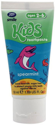 

Boots Smile Kids Toothpaste (2-6Y) - 50ml (Spearmint) Toothpaste(50 g)