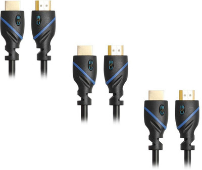 

CE TV-out Cable High Speed HDMI Cable with Ethernet 1.5 Feet Supports 3D and Audio Return [Latest Version], 3 Pack(Black, For TV, 0.5 m)