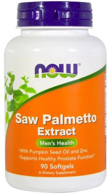 

Now Foods Saw Palmetto Extract, With Pumpkin Seed Oil and Zinc, 160 mg, 90 Softgels NOW-04734(90 No)
