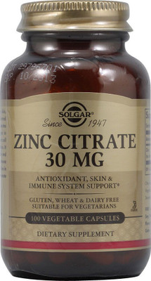 

Solgar Zinc Citrate 30 mg - 100 Vegetable Capsules(100 No)