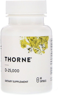 

Thorne Vitamin D-25,000 - D3 Supplement - 25,000 IU - 60 Capsules(60 No)
