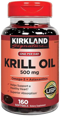 Kirkland Signature Krill Oil 500 mg., 160 Softgels(160 No)