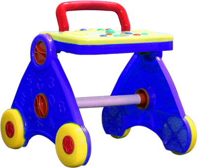 

QUBIFT Musical Activity Walker With Parent Rod(Blue)