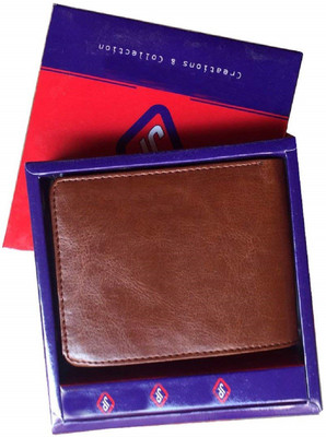 

FERRET Men Casual Brown Artificial Leather, Genuine Leather Wallet(5 Card Slots), Tan