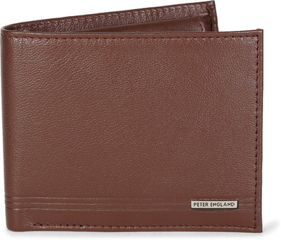 

Peter England Men Casual Brown Genuine Leather Wallet(4 Card Slots)