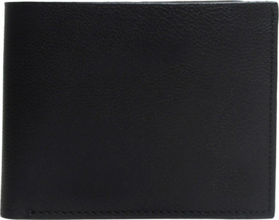 

GFW Men Casual Black Genuine Leather Wallet(5 Card Slots), Black 03