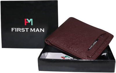 

First man Men Casual Brown Artificial Leather Wallet(5 Card Slots)