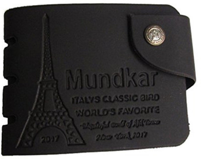 

FERRET Men Casual Black Artificial Leather, Genuine Leather Wallet(5 Card Slots)