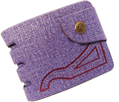 

FERRET Men Casual Purple Genuine Leather, Artificial Leather Wallet(5 Card Slots), Blue