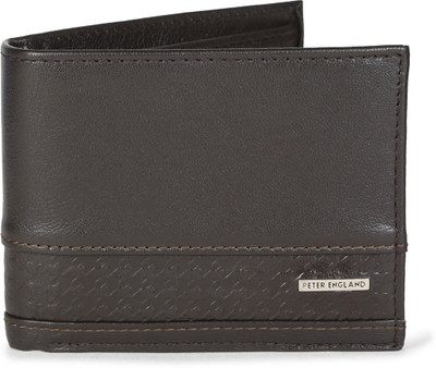 

Peter England Men Formal Black Genuine Leather Wallet(4 Card Slots)