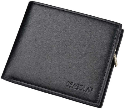 

DEABOLAR Men Casual Black Genuine Leather Wallet(9 Card Slots)
