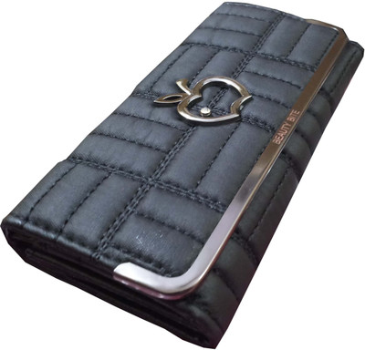 

hims Women Black Artificial Leather Wallet(8 Card Slots)