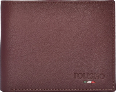 

FOLIGNO Men Maroon Genuine Leather Wallet(4 Card Slots), Tan