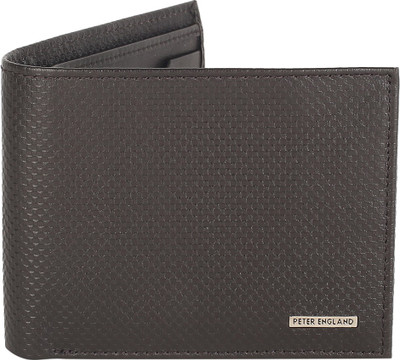 

Peter England Men Casual Black Genuine Leather Wallet(4 Card Slots)