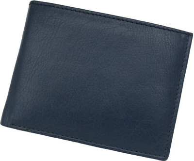 

Pocket bazar Men Casual Blue Genuine Leather Wallet(8 Card Slots)