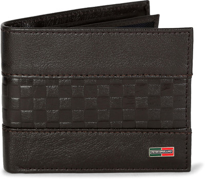 

Peter England Men Casual Brown Genuine Leather Wallet(4 Card Slots)