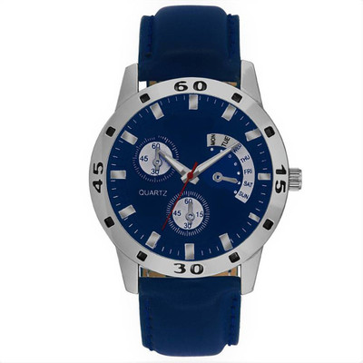 

LEBENSZEIT New Stylish Blue Leather Watch For Boys Watch - For Men